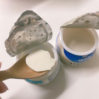 매일바이오 그릭요거트 오리지널 플레인 4개, 로스터리 커피믹스 4개 — 4점을 준 리뷰어가 2021년 12월 올린 사용 사진
