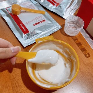 메디필 레드 락토 콜라겐 모델링 팩 — 4점을 준 리뷰어가 2021년 3월 올린 사용 사진