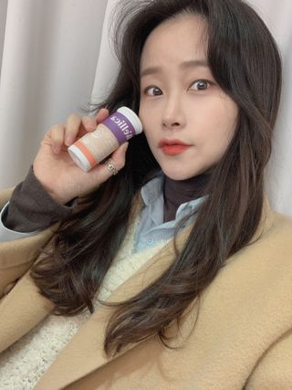 웰리카 더블유 100억 유산균 — 5점을 준 리뷰어가 2021년 1월 올린 사용 사진