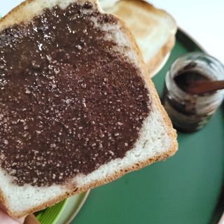진테이블 발.견 스프레드  오리지널믹스 90g + 카카오스윗믹스 90g 2종 세트 — 5점을 준 리뷰어가 2022년 7월 올린 사용 사진