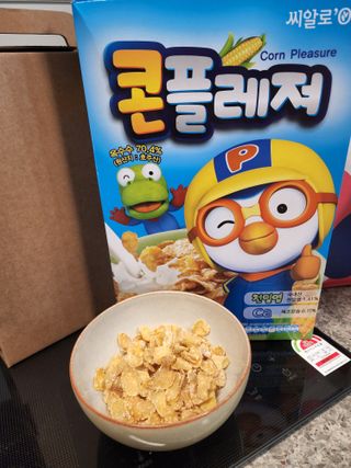 씨알푸드 뽀로로 시리얼 3종 — 5점을 준 리뷰어가 2022년 2월 올린 사용 사진
