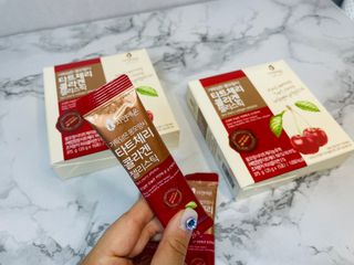 자연에온 가득담은 몽모랑시 타트체리 콜라겐 젤리스틱 — 5점을 준 리뷰어가 2020년 12월 올린 사용 사진