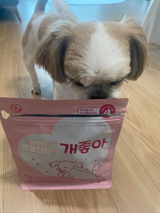 My Pet Care 천연단백질 관절건강에 개좋아 — 5점을 준 리뷰어가 2021년 3월 올린 사용 사진