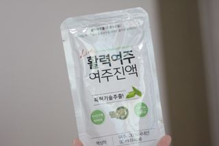 참유원 특허제조 활력 여주진액 여주즙 50포 — 5점을 준 리뷰어가 2022년 1월 올린 사용 사진