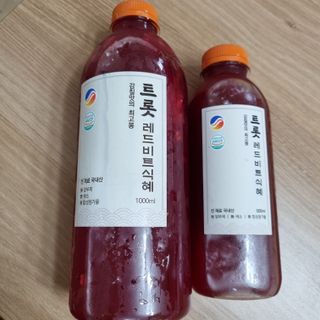 트롯전통식혜 트롯레드비트식혜 1리터 +500리터 — 5점을 준 리뷰어가 2021년 5월 올린 사용 사진