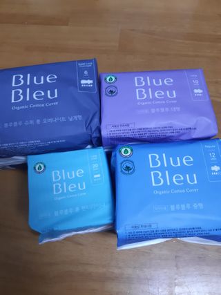 블루블루 유기농 순면 커버 생리대 — 3.5점을 준 리뷰어가 2021년 1월 올린 사용 사진