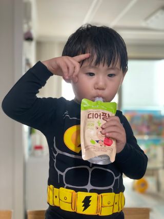 [몸엔용] 우리 아이 건강간식, 달콤한 녹용곤약젤리 디어팡 4종 — 5점을 준 리뷰어가 2021년 11월 올린 사용 사진