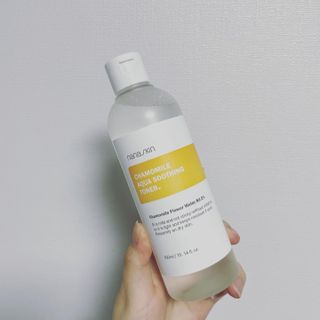 나나스킨 캐모마일아쿠아수딩토너 — 4점을 준 리뷰어가 2021년 4월 올린 사용 사진