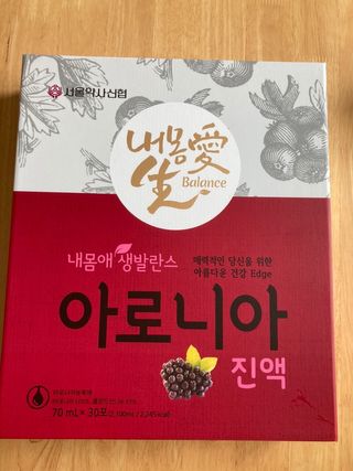 서울약사신협_내몸애생발란스아로니아_70ml x 30포 — 5점을 준 리뷰어가 2021년 6월 올린 사용 사진