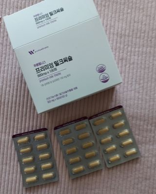 [푸름웰니스] 프리미엄 밀크씨슬 (900mgX180정) — 5점을 준 리뷰어가 2022년 4월 올린 사용 사진