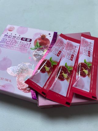 헬스업_쁘띠쁘띠석류콜라겐젤리_20g x 14포 — 5점을 준 리뷰어가 2021년 2월 올린 사용 사진