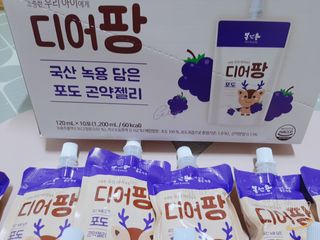 [몸엔용] 우리 아이 건강간식, 달콤한 녹용곤약젤리 디어팡 4종 — 5점을 준 리뷰어가 2021년 11월 올린 사용 사진