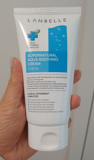 랑벨 수퍼내츄럴 아쿠아 수딩 크림 100ml — 5점을 준 리뷰어가 2022년 4월 올린 사용 사진
