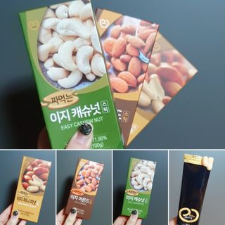 짜먹는 이지견과 짜먹는 이지아몬드, 짜먹는 이지허니피넛, 짜먹는 이지캐슈넛 각 10g X  10포 — 5점을 준 리뷰어가 2021년 1월 올린 사용 사진