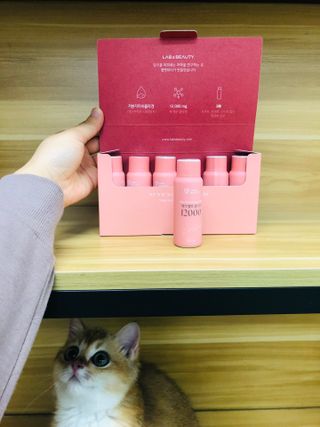 랩앤뷰티 메가 벨벳 콜라겐 12000 — 4점을 준 리뷰어가 2021년 5월 올린 사용 사진