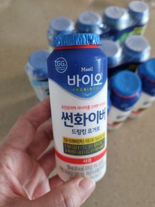 LIVE 매일바이오 썬화이버 드링킹 요거트 — 5점을 준 리뷰어가 2022년 8월 올린 사용 사진