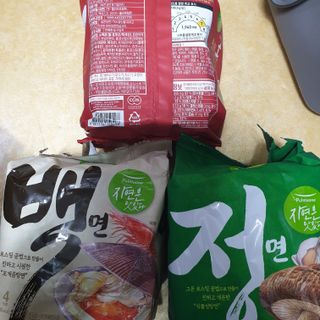 [풀무원] 자연은맛있다 정면, 백면, 홍면  세트 — 5점을 준 리뷰어가 2021년 4월 올린 사용 사진
