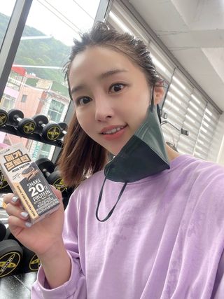 바디랩 프로틴음료 단백질쉐이크 메가프로틴 — 5점을 준 리뷰어가 2022년 4월 올린 사용 사진