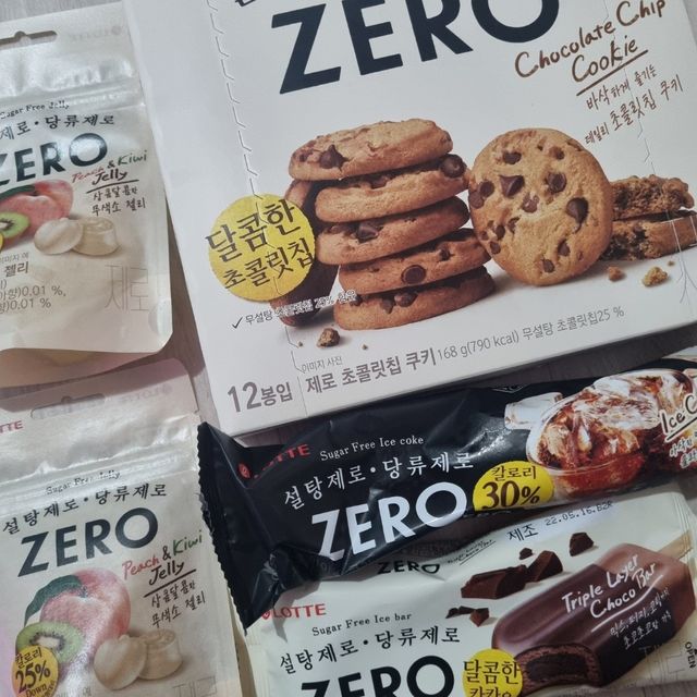 ZERO (초콜릿 칩 쿠키, 카카오 케이크, 후르츠 젤리, 아이스 콜라, 아이스 초코바) 리뷰 사진