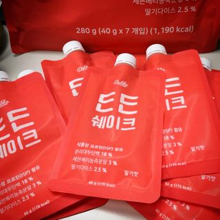 [덜다] 든든 식물성 단백질 쉐이크 40g X 7입 (곡물/딸기) — 5점을 준 리뷰어가 2023년 8월 올린 사용 사진
