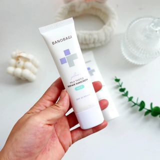 바노바기 코스메틱 바노바기 밀크씨슬 리페어 시카 폼 클렌저 플러스 120ml + 선스크린 플러스 50ml — 5점을 준 리뷰어가 2023년 7월 올린 사용 사진