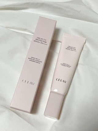 프리마인 선크림만 바꿨을 뿐인데 매일 물 2L챙겨먹고 기초케어 완벽하게 한 물빛피부 완성,셀라브UV프로텍터 — 5점을 준 리뷰어가 2023년 7월 올린 사용 사진