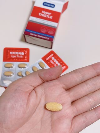 뉴트리션팩토리 비타프렙 하이퍼씨슬 밀크씨슬 900mg — 5점을 준 리뷰어가 2021년 10월 올린 사용 사진
