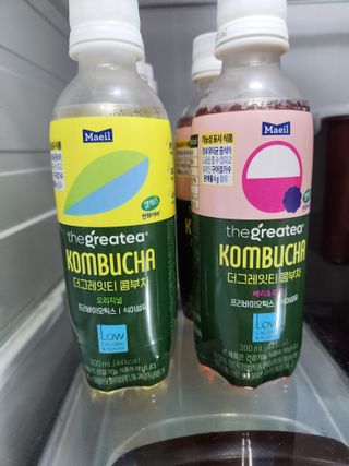더그레잇티 콤부차 [매일유업] 더그레잇티 44kcal 콤부차 300ml *12개입 (오리지널 6개+베리리치 6개) — 4점을 준 리뷰어가 2023년 7월 올린 사용 사진