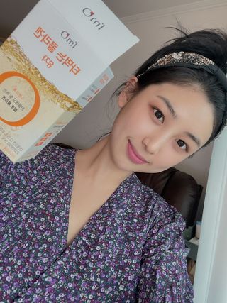 [음료수 대신 가능!]  빠르게 흡수되는 아임오 타먹는 콜라겐 1박스 — 5점을 준 리뷰어가 2023년 4월 올린 사용 사진