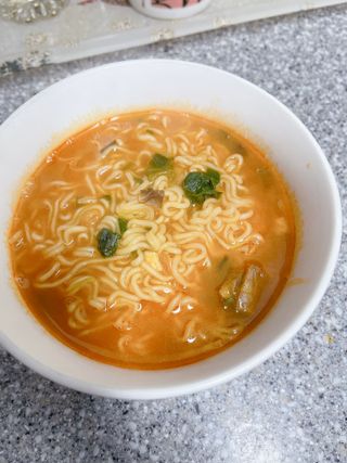 [풀무원] 자연은맛있다 정면, 백면, 홍면  세트 — 5점을 준 리뷰어가 2021년 4월 올린 사용 사진