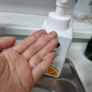 카오리온코스메틱스 클린온 버블 핸드 워시 500ml — 5점을 준 리뷰어가 2021년 8월 올린 사용 사진