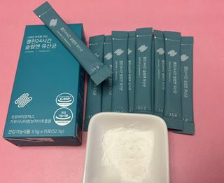 클린24시간 슬림앤유산균 1박스 (3.5g X 15포) — 5점을 준 리뷰어가 2022년 10월 올린 사용 사진