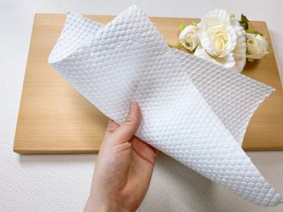 부직포나라 중금속유해물질ZERO 뜯어쓰는 주방 일회용수세미 60매 2매 — 5점을 준 리뷰어가 2022년 9월 올린 사용 사진