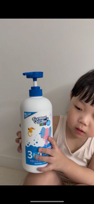 포멀비 키즈 3in1 1000ml /  베이비파우더향 — 5점을 준 리뷰어가 2025년 7월 올린 사용 사진