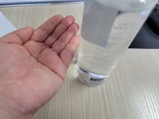 김정문알로에 큐어 큐어 알로에 워터 젤리 토너 500ml — 5점을 준 리뷰어가 2021년 4월 올린 사용 사진
