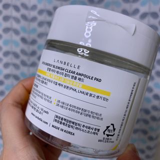 랑벨 비타 에너지 잡티 앰플 패드 65매 (투명하고 밝은 얼굴 광채패드) — 5점을 준 리뷰어가 2022년 6월 올린 사용 사진
