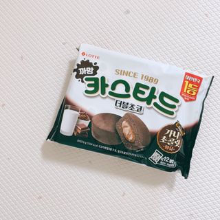 롯데제과 까망카스타드 더블초코 — 5점을 준 리뷰어가 2021년 5월 올린 사용 사진