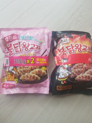 삼양냉동 [삼양] 얇은피불닭왕교자+얇은피까르보불닭왕교자 총4팩 — 5점을 준 리뷰어가 2021년 2월 올린 사용 사진