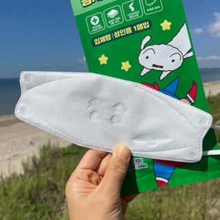 [숨그림] 3D 입체형, 짱구, 무직타이거, 빨강머리앤 우리아이 그리고 내가 쓰는 믿을수있는 케릭터 마스크 — 5점을 준 리뷰어가 2021년 9월 올린 사용 사진