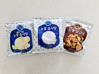 딜라이트 프로젝트  달콤한 눈꽃 간식세트( 눈꽃 솜사탕 / 레몬라임 솜사탕 / 달고나 총 7EA+스마트톡 증정) — 5점을 준 리뷰어가 2022년 5월 올린 사용 사진