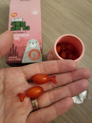 앙팡 츄어블 식물성 오메가3 1000mg x 80캡슐 — 5점을 준 리뷰어가 2022년 10월 올린 사용 사진