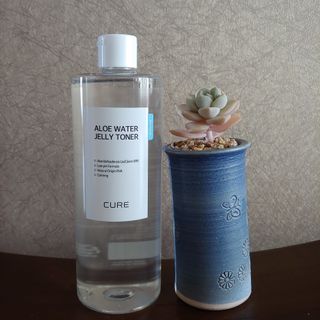 김정문알로에 큐어 큐어 알로에 워터 젤리 토너 500ml — 5점을 준 리뷰어가 2021년 4월 올린 사용 사진