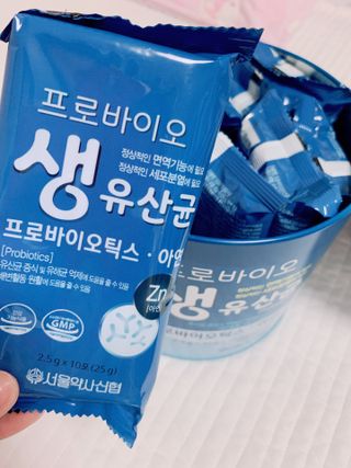서울약사신협_프로바이오생유산균_2.5G x 100포 — 4.5점을 준 리뷰어가 2021년 5월 올린 사용 사진