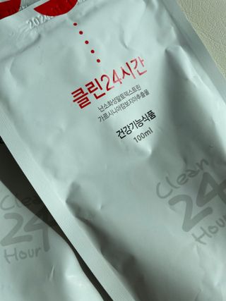 클린24시간 1BOX(5포) + 전용보틀(500ml) — 5점을 준 리뷰어가 2022년 10월 올린 사용 사진