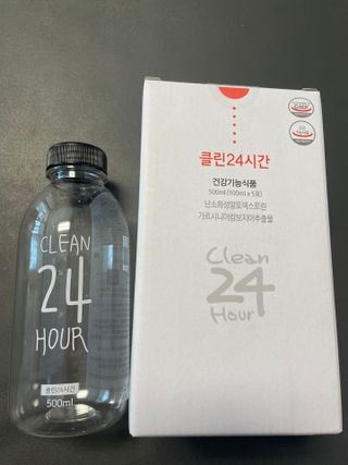클린24시간 1BOX(5포) + 전용보틀(500ml) — 5점을 준 리뷰어가 2023년 2월 올린 사용 사진