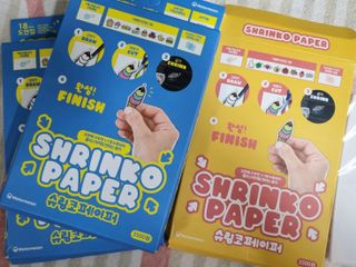 워터멜론컴퍼니 슈링코 페이퍼 3개 Set / 슈링클스 호환 종이 키링 만들기 미술놀이 재료 키트 — 5점을 준 리뷰어가 2022년 11월 올린 사용 사진
