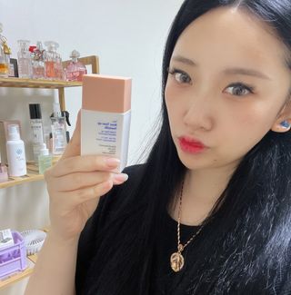 키노닉스 로지 톤업 선밀크 — 5점을 준 리뷰어가 2021년 8월 올린 사용 사진