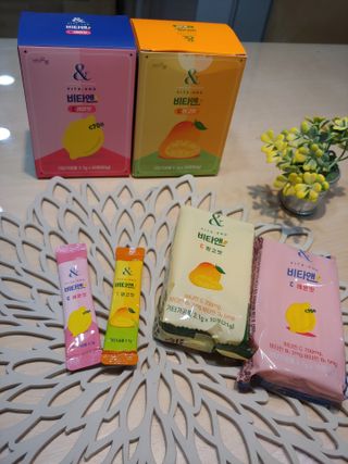비타앤C 레몬맛, 망고맛 — 5점을 준 리뷰어가 2021년 4월 올린 사용 사진