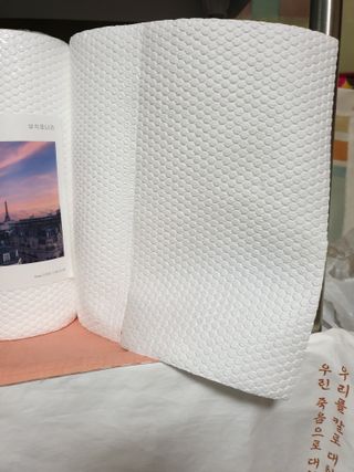 부직포나라 중금속유해물질ZERO 뜯어쓰는 주방 일회용수세미 60매 2매 — 3점을 준 리뷰어가 2022년 9월 올린 사용 사진