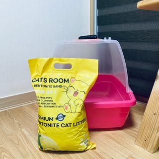 겟플렉스 켓플렉스 캣츠룸BS-1 고양이모래 4kg — 4점을 준 리뷰어가 2021년 1월 올린 사용 사진